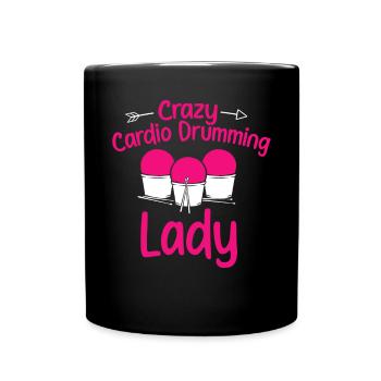 Cardio Drumming Gym Fitness Class Workout - Full Colour Mug - black - Front
