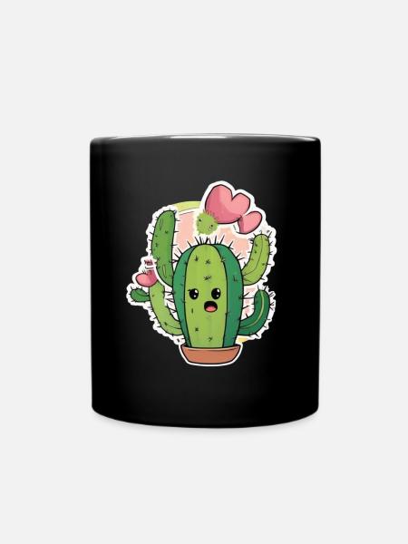Kaktus Baby Kaktus Kakteen Kaktus Pflanze - Tasse einfarbig - Schwarz