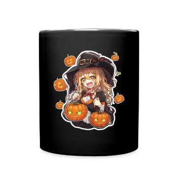 Sorcière Sorcière Halloween Tenue Sorcière Costume Citrouille - Mug uni - noir - Devant
