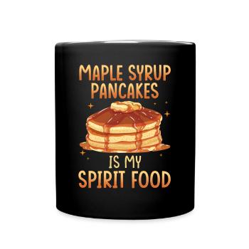 Maple syrup pancakes are my favorite dish - Full Colour Mug - black - Front