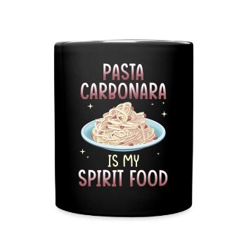 Pasta Carbonara Ist Mein Lieblingsessen - Tasse einfarbig - Schwarz - Vorne