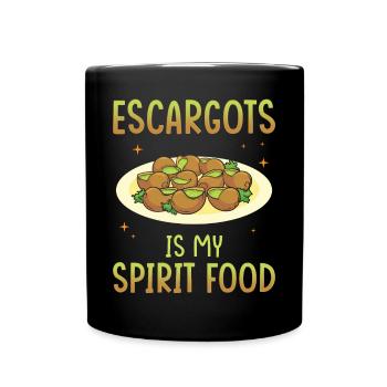 Escargots snails France dish - Full Colour Mug - black - Front