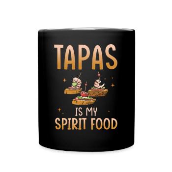 Tapas are my favorite dish - Full Colour Mug - black - Front