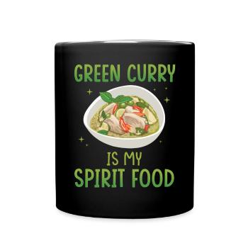 Green curry is my favorite dish - Full Colour Mug - black - Front