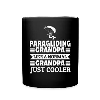 Paragliding Grandpa Paraglider Grandpa - Tasse einfarbig - Schwarz - Vorne