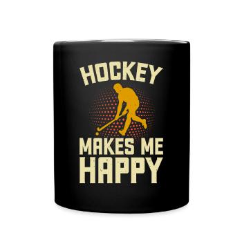 Hockey Eishockey Hockey sur glace - Mug uni - noir - Devant