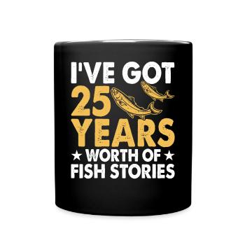 Anglers Fishing Fishing - Full Colour Mug - black - Front