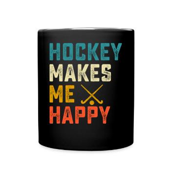 Hockey Eishockey Hockey sur glace - Mug uni - noir - Devant