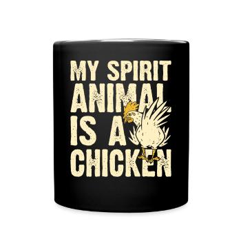 Chickens Chicken - Full Colour Mug - black - Front
