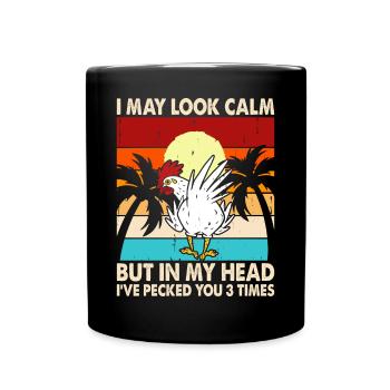 Chickens Chicken - Full Colour Mug - black - Front