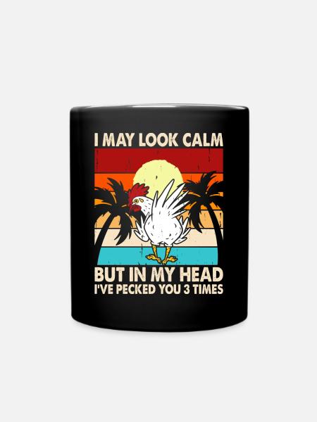 Chickens Chicken - Full Colour Mug - black