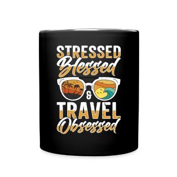 Travel Job Travel Bug Profession Holiday Travel Agency - Full Colour Mug - black - Front