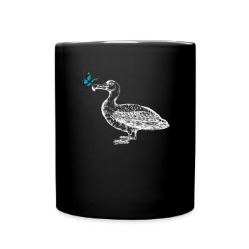 Mouette au papillon - Mug uni - noir - Devant