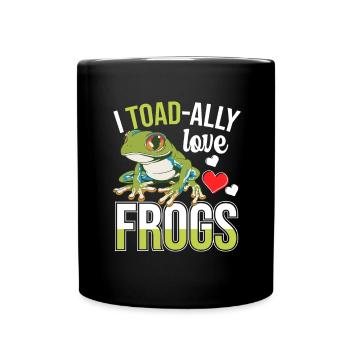 Mignon I Toadally Love Frogs Amphibian Toad Herpetol - Mug uni - noir - Devant