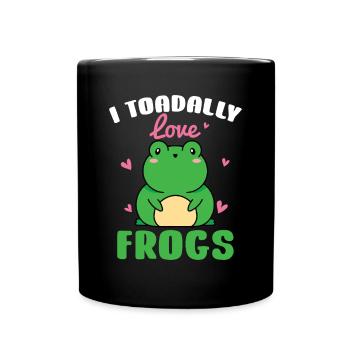 I Toadally Love Frogs Cuten Toad Herpetologist Amph - Mug uni - noir - Devant