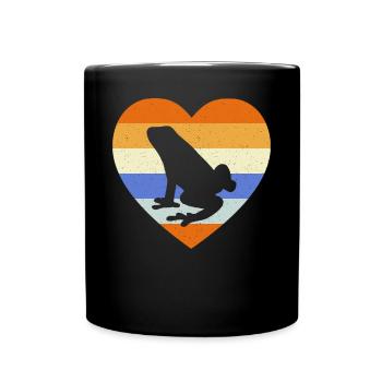 Vintage Heart Amphibian Toad Herpetologist Frog Lo - Mug uni - noir - Devant