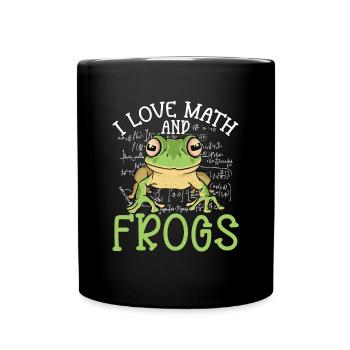 I Love Math And Frogs Amphibian Herpetologist Kids - Tasse einfarbig - Schwarz - Vorne