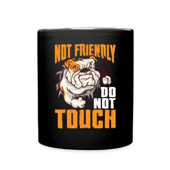 Not Friendly, Do Not Touch 35 - Full Colour Mug - black - Front