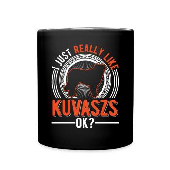 J’aime le Kuvasz simple - Mug uni - noir - Devant