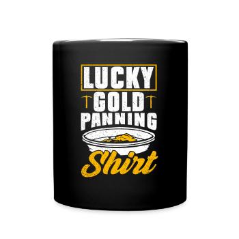 Chemise porte-bonheur en or - Goldwaschen - Mug uni - noir - Devant