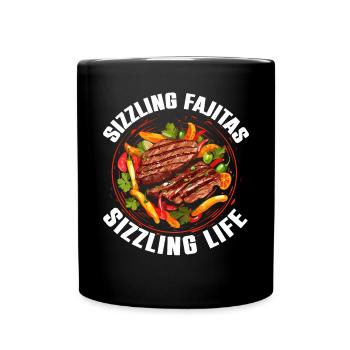 Fajita Tex-Mex Küche Essen Feinschmecker Texas Mexikanisch - Tasse einfarbig - Schwarz - Vorne