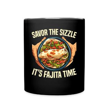 Fajita Tex-Mex Küche Essen Feinschmecker Texas Mexikanisch - Tasse einfarbig - Schwarz - Vorne