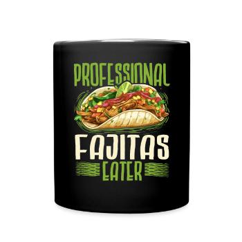 Fajita Tex-Mex Küche Essen Feinschmecker Texas Mexikanisch - Tasse einfarbig - Schwarz - Vorne
