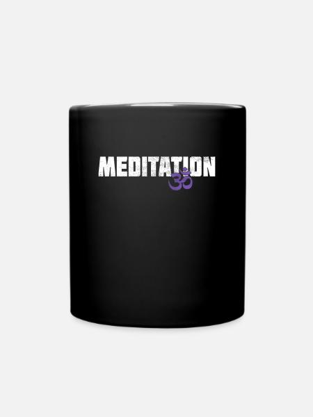 Meditation - Tasse einfarbig - Schwarz