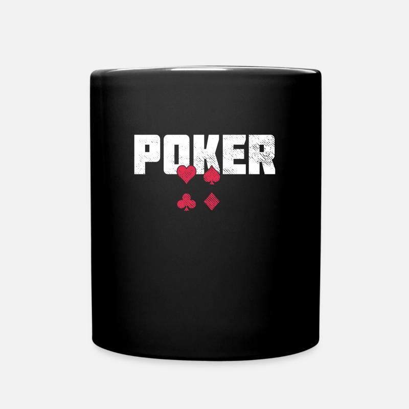 Poker - Mug uni - noir
