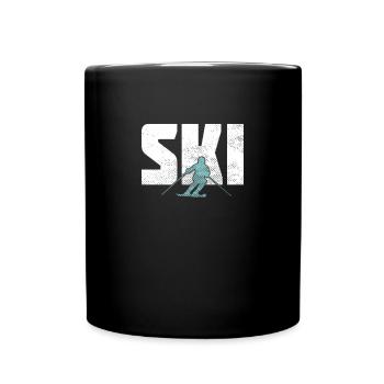 Ski - Mug uni - noir - Devant