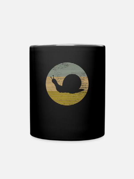 Schnecke - Tasse einfarbig - Schwarz