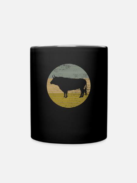 Stier - Tasse einfarbig - Schwarz