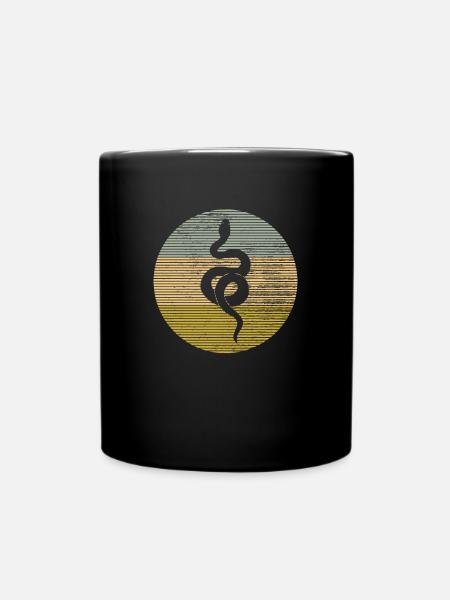 Schlange - Tasse einfarbig - Schwarz