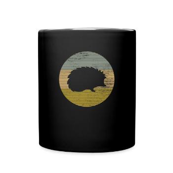 Igel - Tasse einfarbig - Schwarz - Vorne