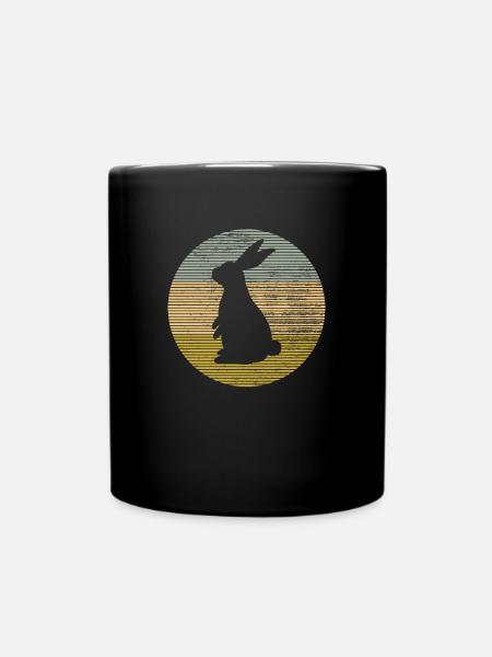 Hase - Tasse einfarbig - Schwarz
