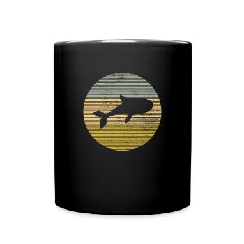 Fisch - Tasse einfarbig - Schwarz - Vorne