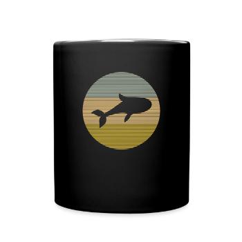 Fisch - Tasse einfarbig - Schwarz - Vorne
