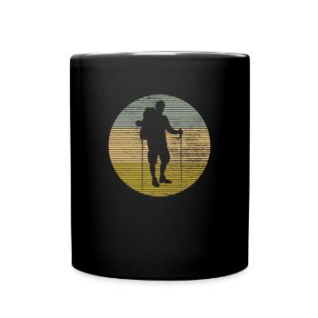 Wandern - Tasse einfarbig - Schwarz - Vorne