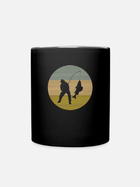 Angeln - Tasse einfarbig - Schwarz