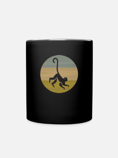 Affe - Tasse einfarbig - Schwarz