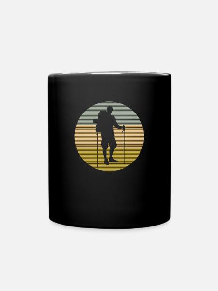 Wandern - Tasse einfarbig - Schwarz