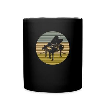 Klavier - Tasse einfarbig - Schwarz - Vorne