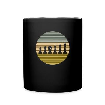 Schach - Tasse einfarbig - Schwarz - Vorne