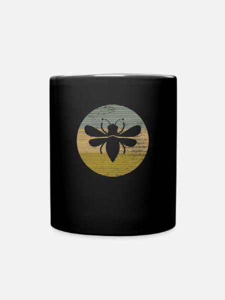 Biene - Tasse einfarbig - Schwarz
