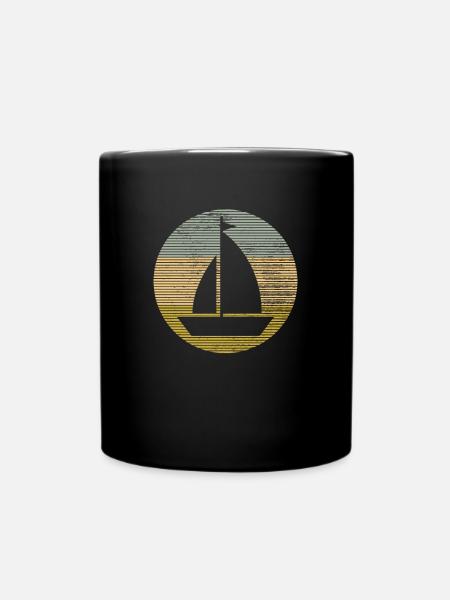 Segeln - Tasse einfarbig - Schwarz