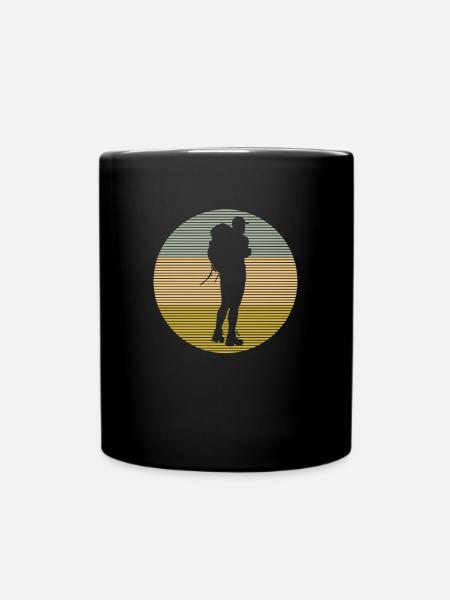 Bergsteigen - Tasse einfarbig - Schwarz