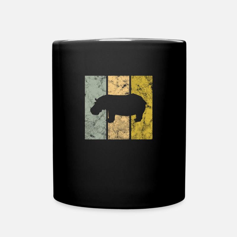 Nilpferd - Tasse einfarbig - Schwarz