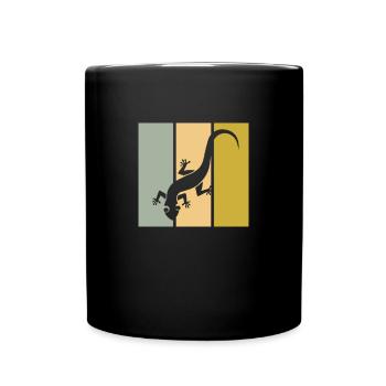 Eidechse - Tasse einfarbig - Schwarz - Vorne