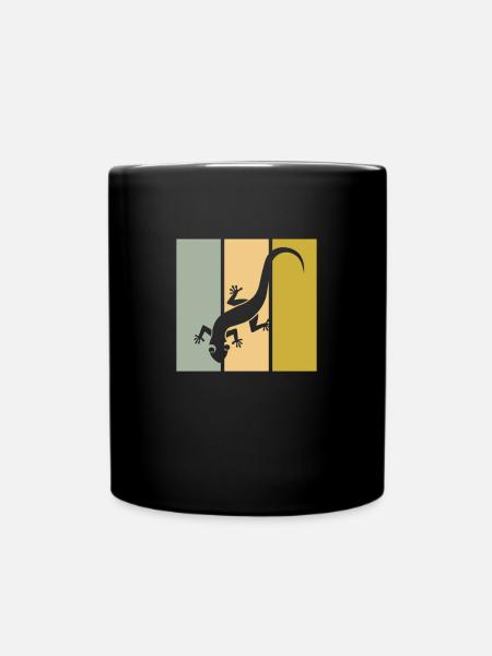 Eidechse - Tasse einfarbig - Schwarz