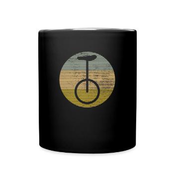 Einrad - Tasse einfarbig - Schwarz - Vorne